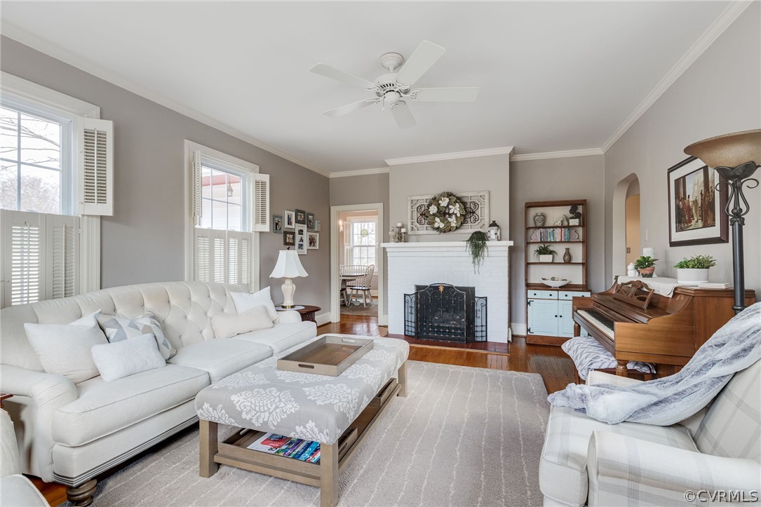501 Old Hundred Road Midlothian, VA 23113 - Photo 2 of 44 a living room with furniture and a fireplace