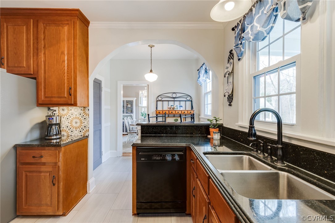 501 Old Hundred Road Midlothian, VA 23113 - Photo 24 of 44 a kitchen with granite countertop a stove a sink and a refrigerator