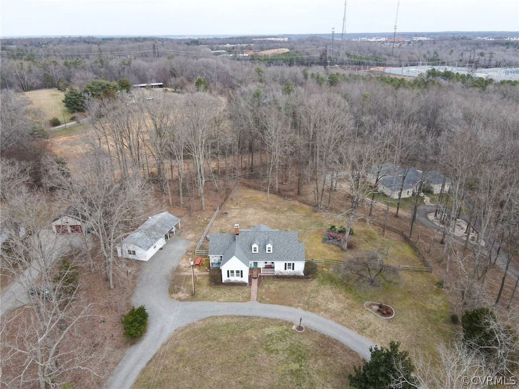 501 Old Hundred Road Midlothian, VA 23113 - Photo 40 of 44 an aerial view of a house with a yard
