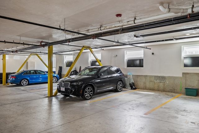 a car parked in garage