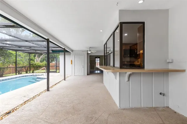 a house view with a outdoor space