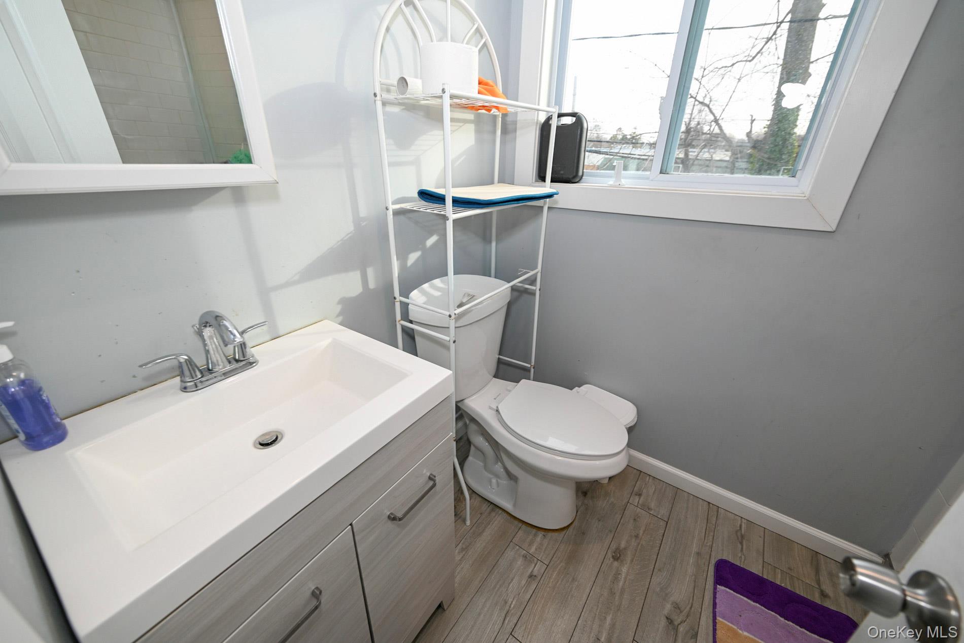 45 Rider Avenue Patchogue, NY 11772 - Photo 18 of 29 a bathroom with a sink and a toilet