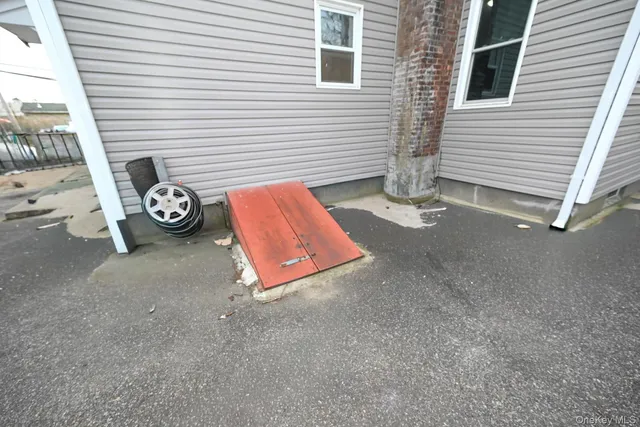 a view of a two chairs in the back