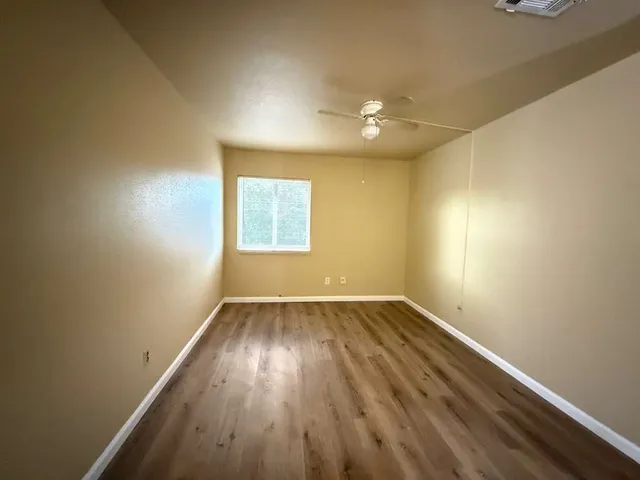 an empty room with a window