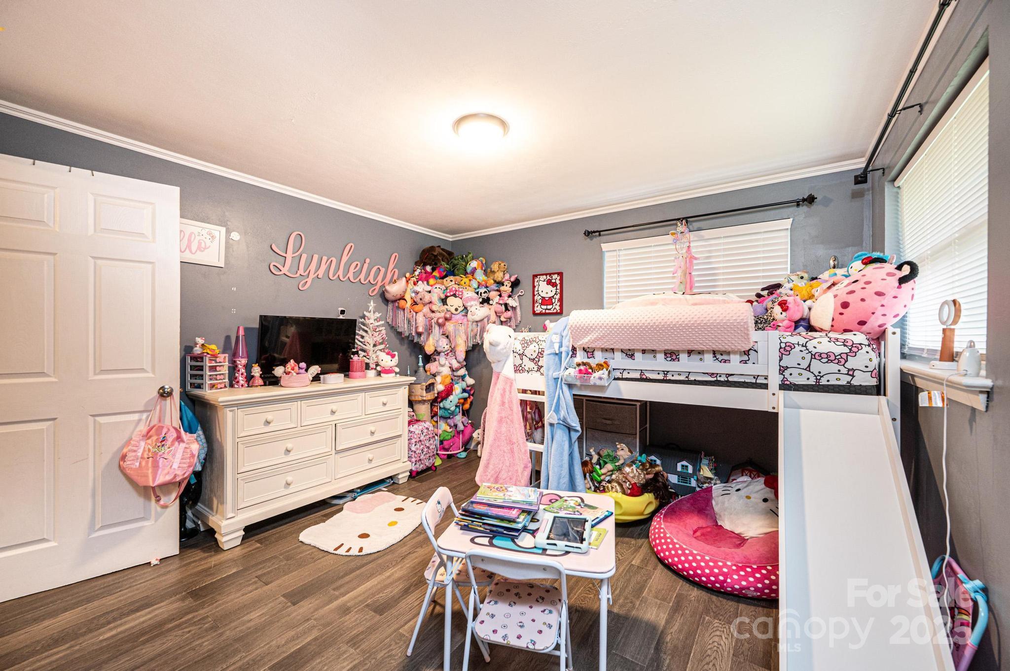 2841 21st Street Northeast Hickory, NC 28601 - Photo 22 of 43 a bed room with a bed closet and flat screen tv