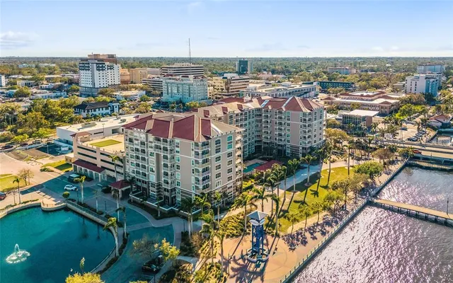 an aerial view of multiple house