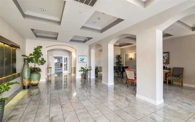 a view of entryway with livingroom and dining room