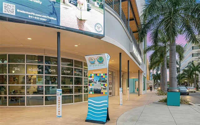 a building view with a outdoor space