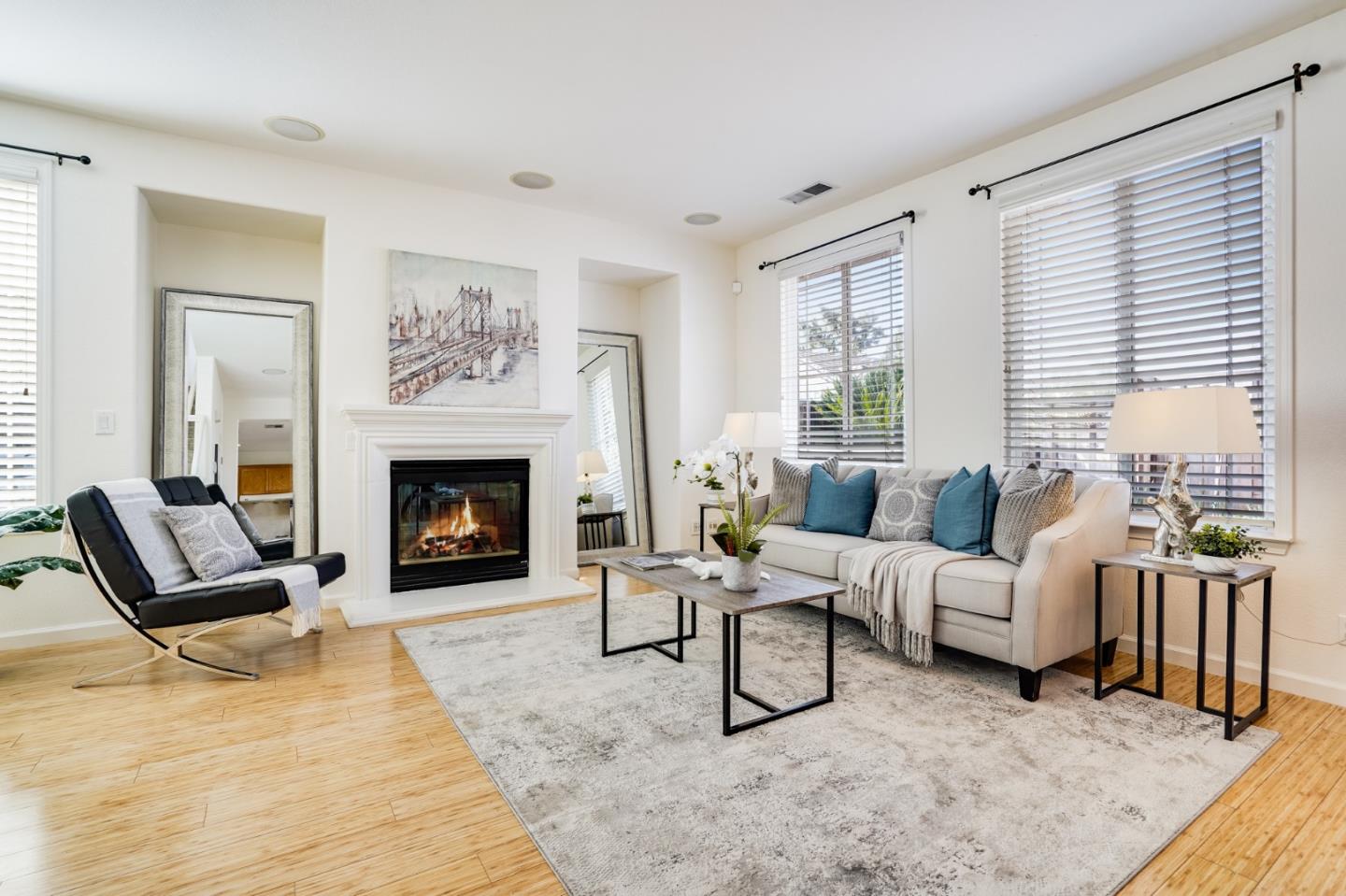 779 Canoas Creek Circle San Jose, CA 95136 - Photo 7 of 58 a living room with furniture and a fireplace