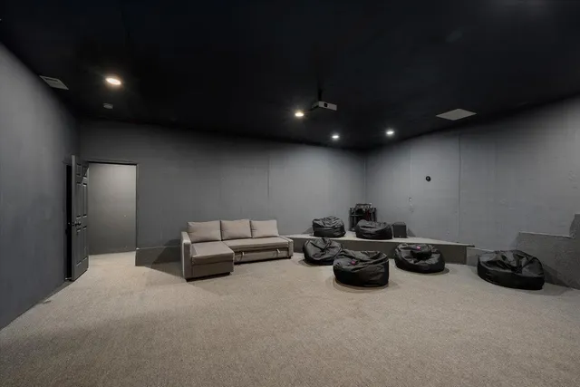 a view of a swimming pool with an outdoor space