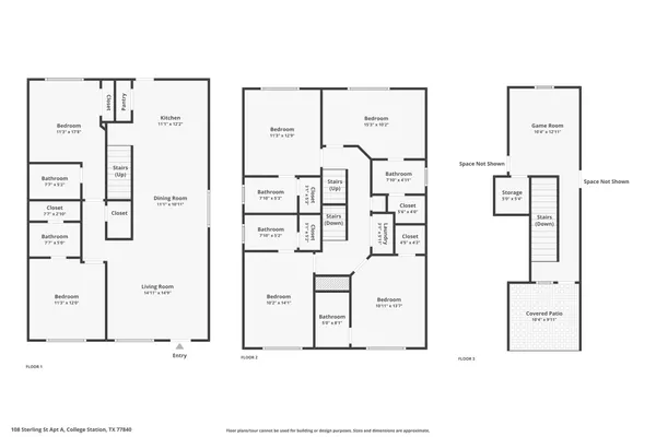 an aerial view of residential building with parking space