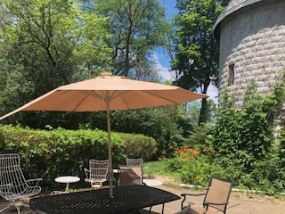 14935 West Old School Road Mettawa, IL 60048 - Photo 59 of 65 a view of backyard with plants and outdoor seating
