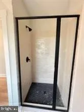 a view of a glass door