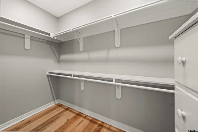 a close view of closet