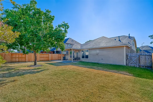 a backyard of a house