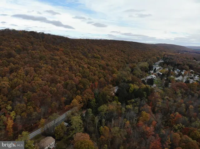 a view of a city and mountains