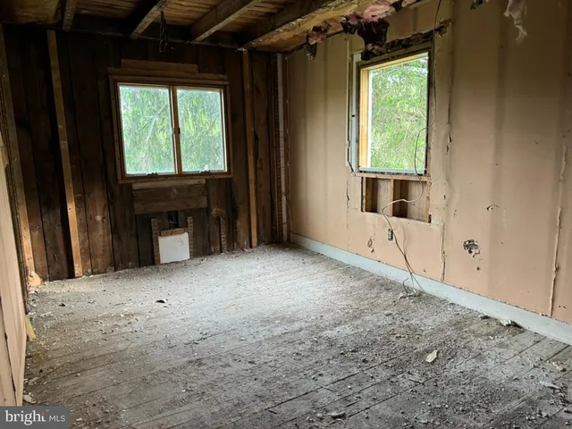 a view of backyard with cabin