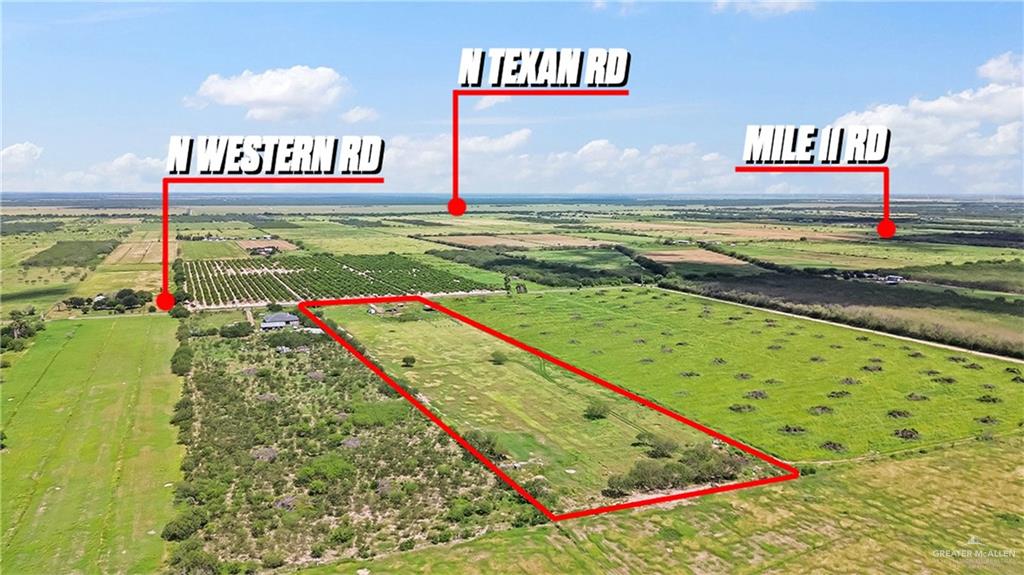 27870 North Western Road Mission, TX 78574 - Photo 3 of 8 Expansive parcel of land featuring a predominantly flat topography and a mix of cleared and brush areas