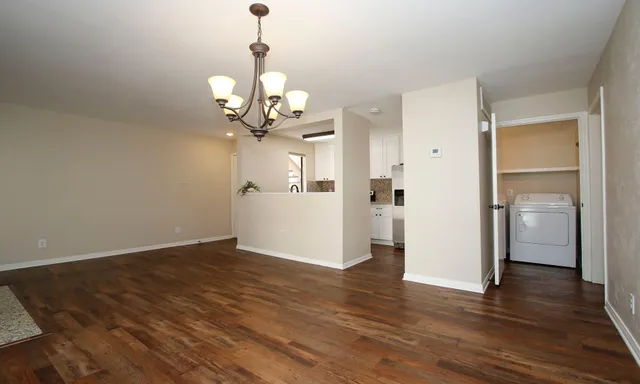 a view of a house with wooden floor