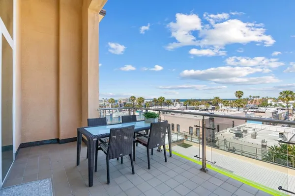 a view of a city from a terrace