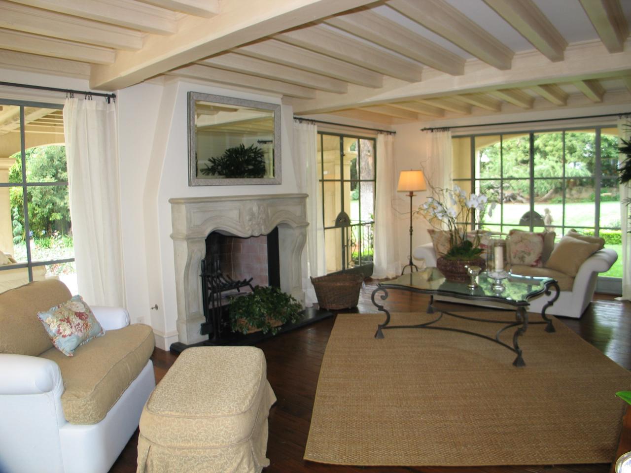 1129 High Road Santa Barbara, CA 93108 - Photo 5 of 18 a living room with furniture and a fireplace