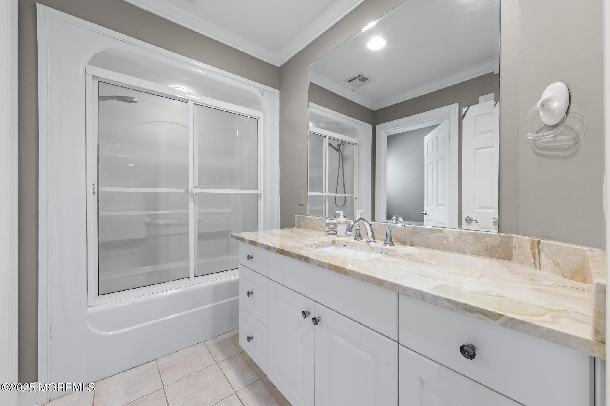 1413 Gully Road Wall, NJ 07719 - Photo 53 of 82 a bathroom with a granite countertop sink mirror and bathtub