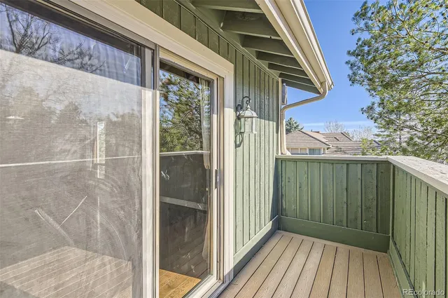 a view of a wooden deck