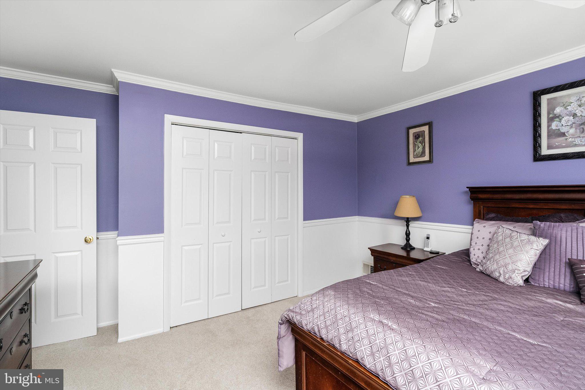 3 David Drive Ewing, NJ 08638 - Photo 13 of 32 a bedroom with a bed and a potted plant
