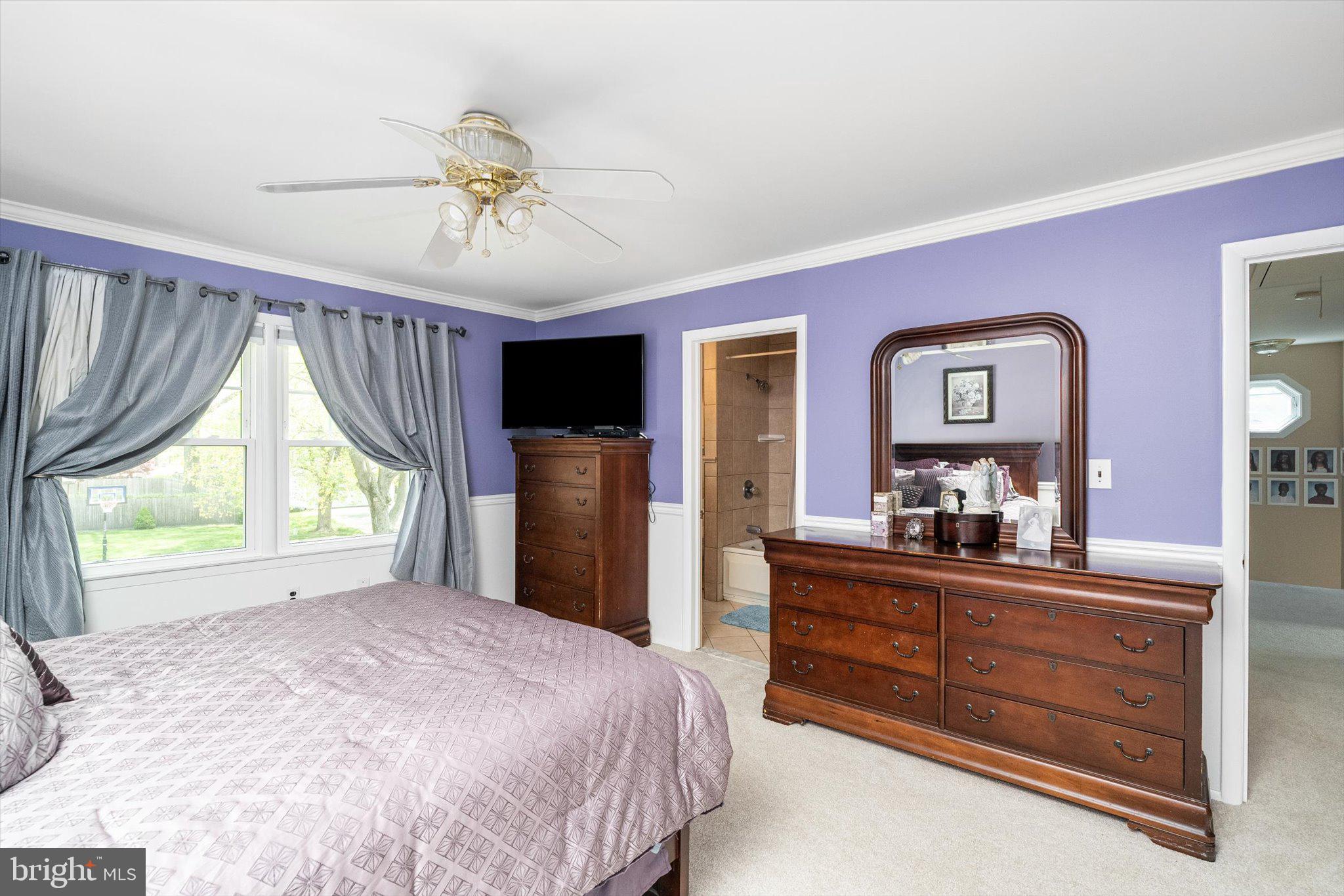 3 David Drive Ewing, NJ 08638 - Photo 14 of 32 a bedroom with a bed and a dresser with mirror