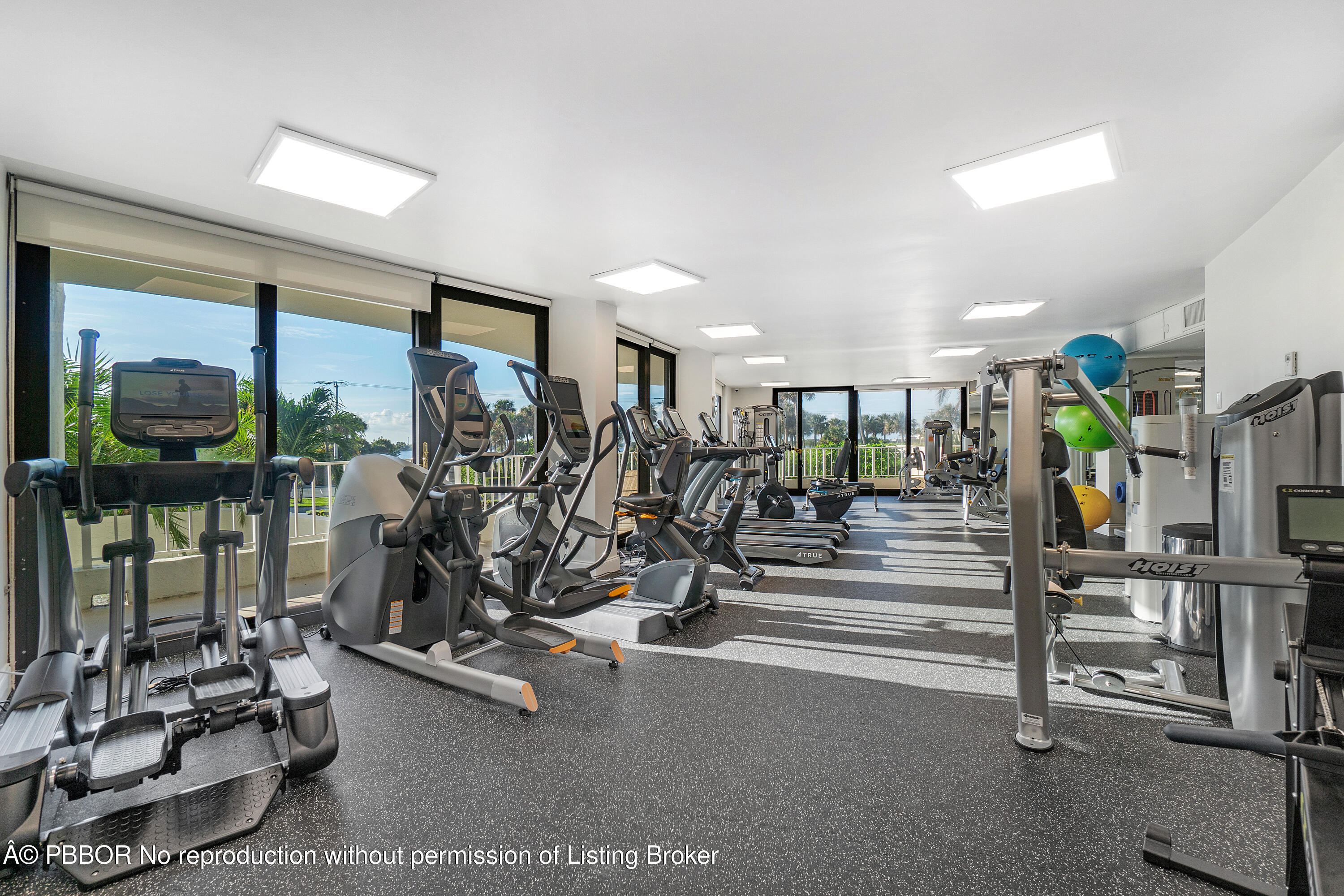 3360 South Ocean Boulevard, Unit 2BII Palm Beach, FL 33480 - Photo 7 of 9 a view of a room with gym equipment