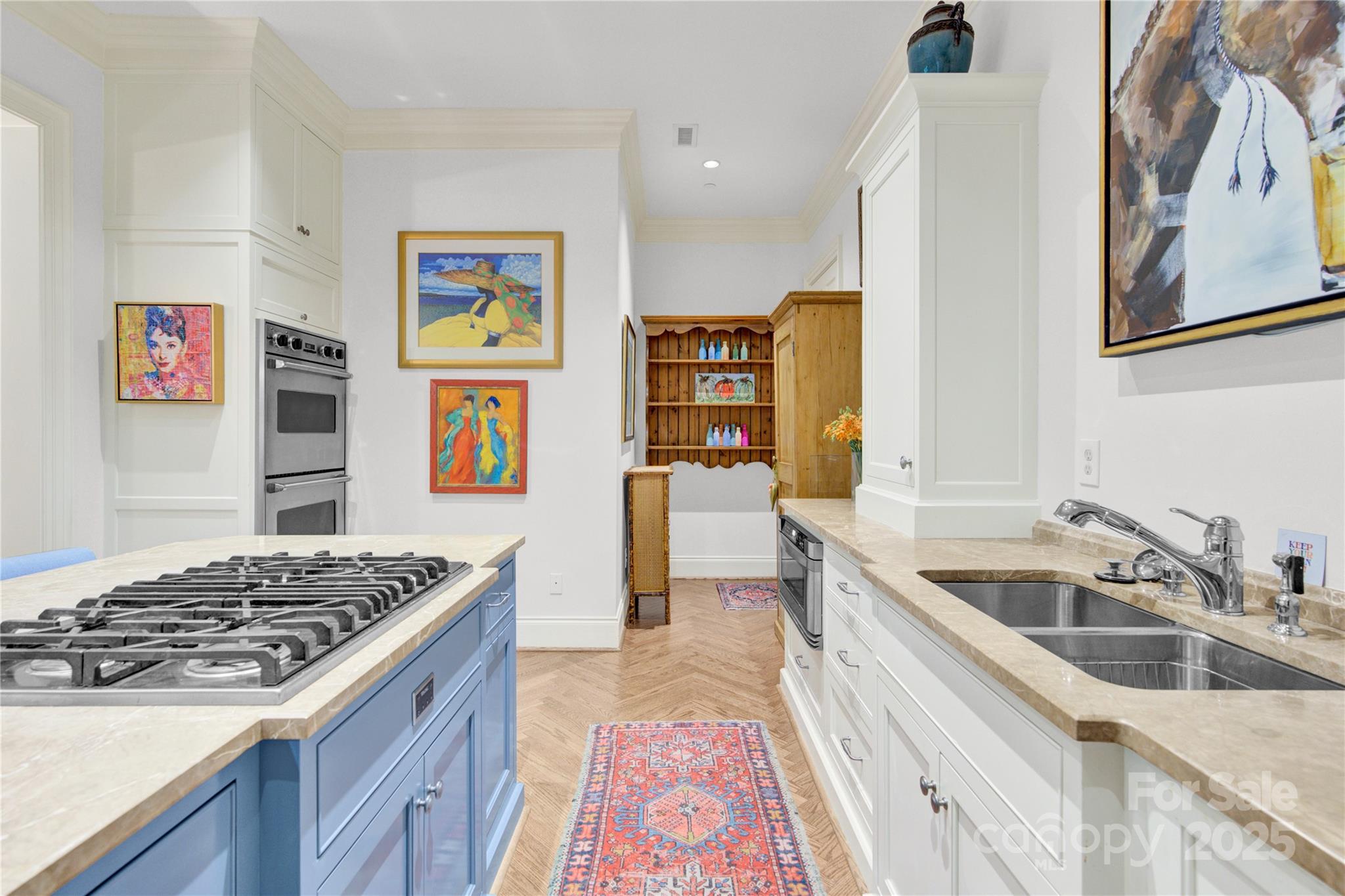 164 Cherokee Road Charlotte, NC 28207 - Photo 11 of 32 a kitchen with stainless steel appliances granite countertop a sink stove and refrigerator