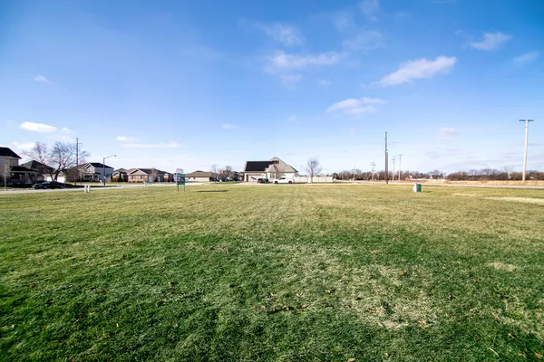 a view of an ocean with a big yard
