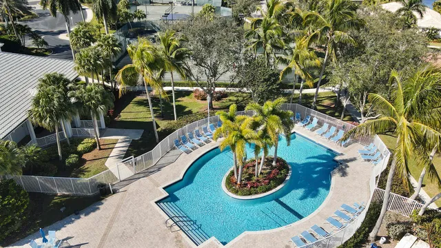 an aerial view of a house having outdoor space