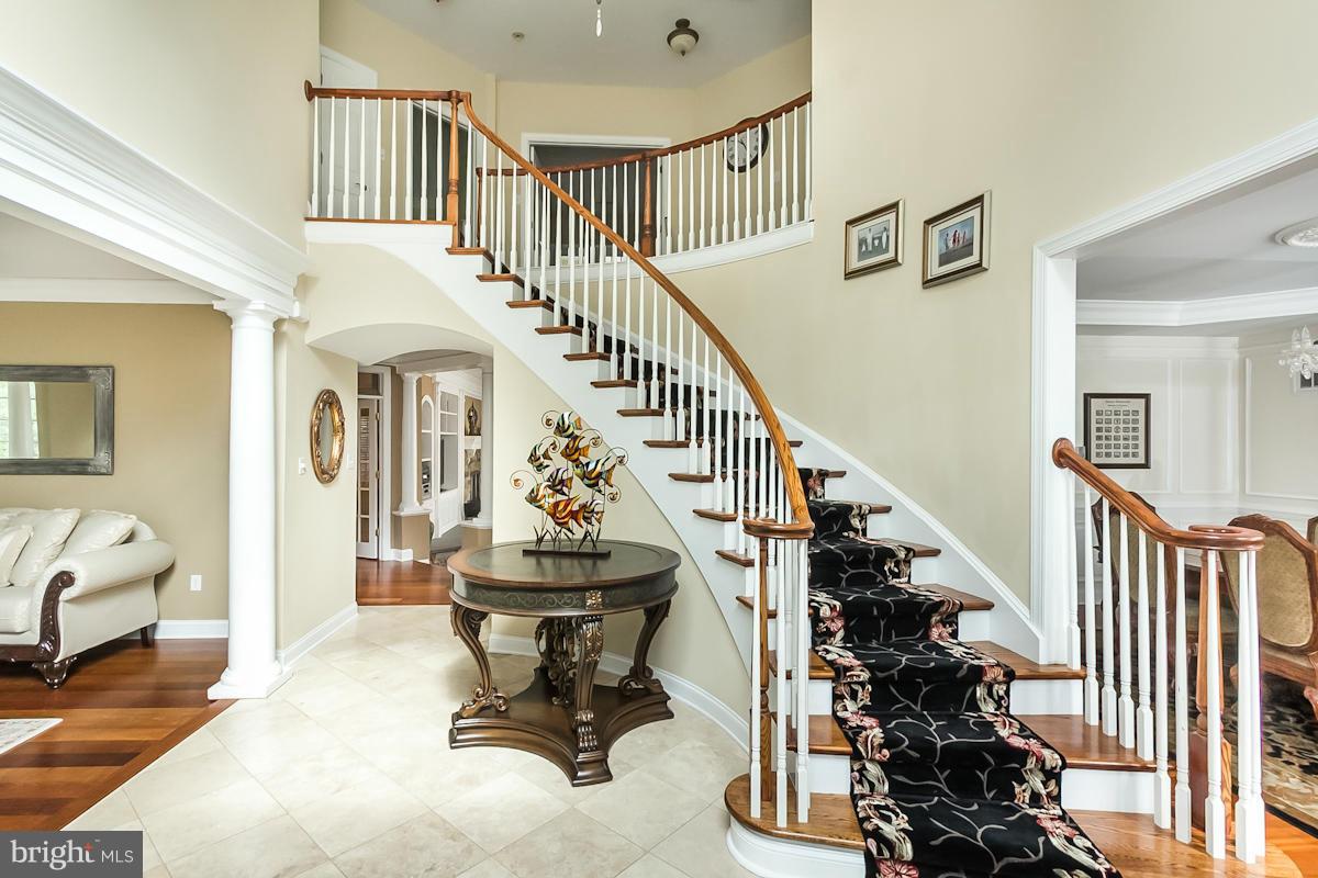1202 Western Run Road Cockeysville, MD 21030 - Photo 4 of 29 Gracious Entry Foyer with curved stairway