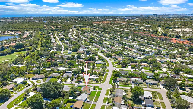 a garden view with a seating space