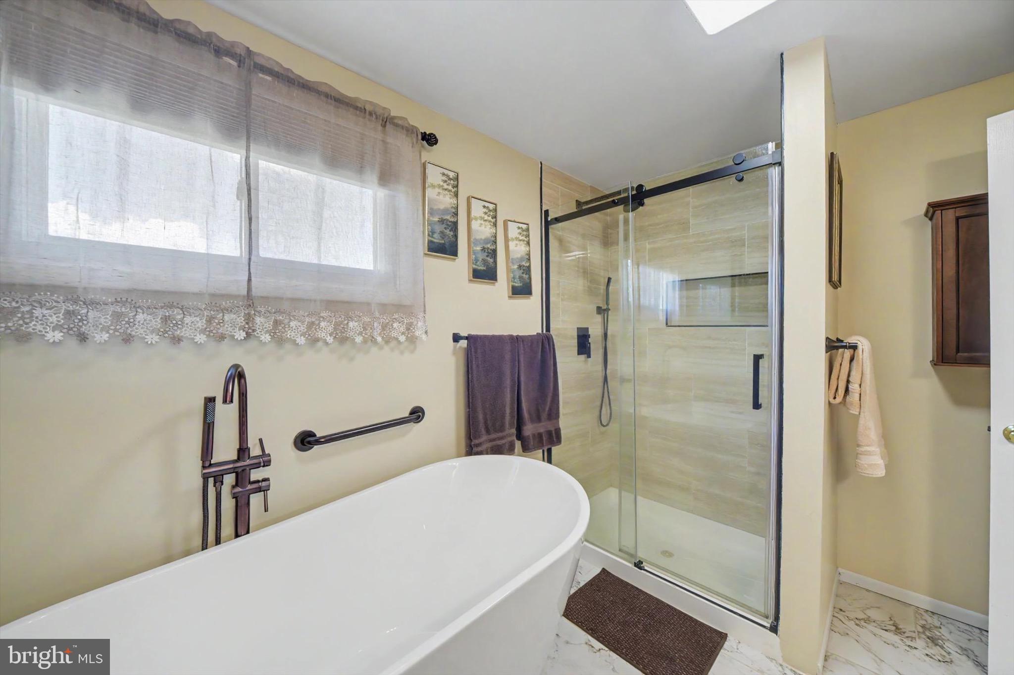 406 Plumtree Road Bel Air, MD 21015 - Photo 37 of 59 Deep Soaking Tub, Tiled Walk-In Shower