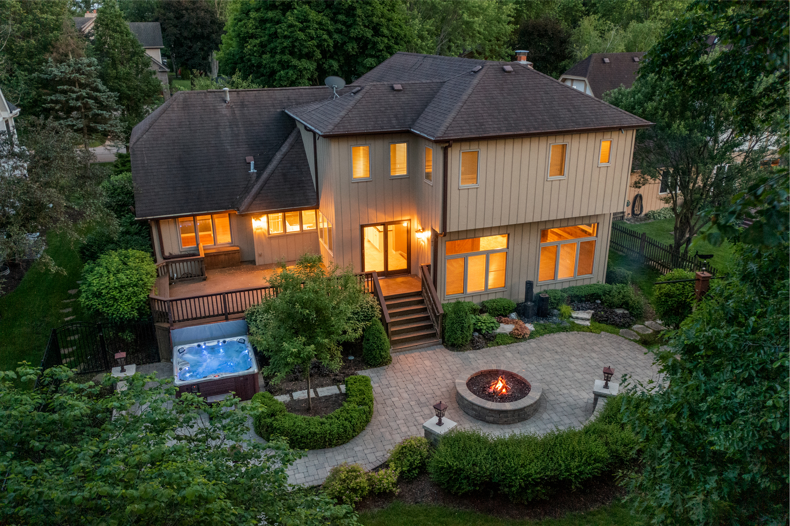 729 East Bauer Road Naperville, IL 60563 - Photo 2 of 57 a aerial view of a house with garden