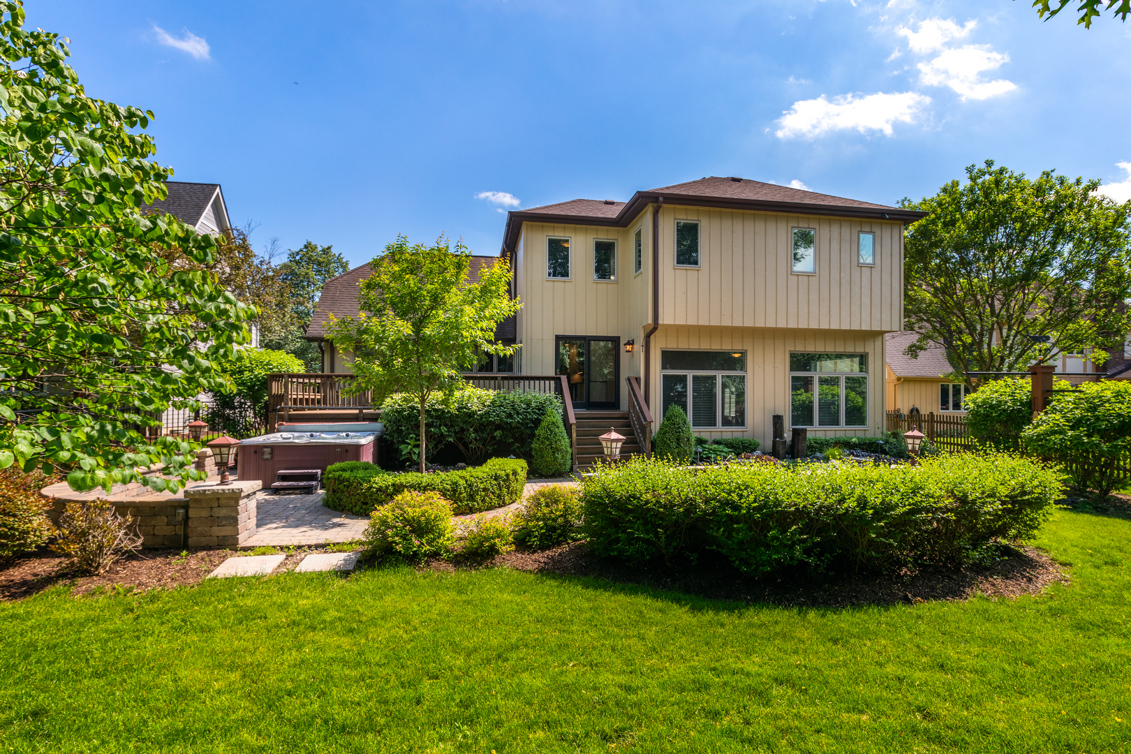 729 East Bauer Road Naperville, IL 60563 - Photo 54 of 57 a front view of a house with a garden