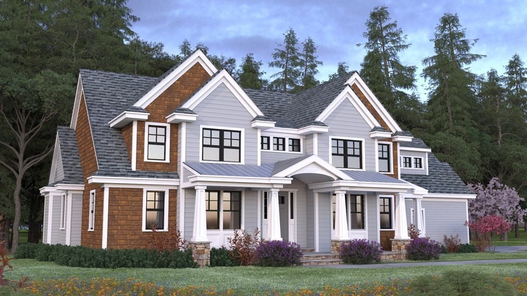 Lot 45-14 Jacobson Drive Boylston, MA 01505 - Photo 1 of 13 a front view of a house with a garden