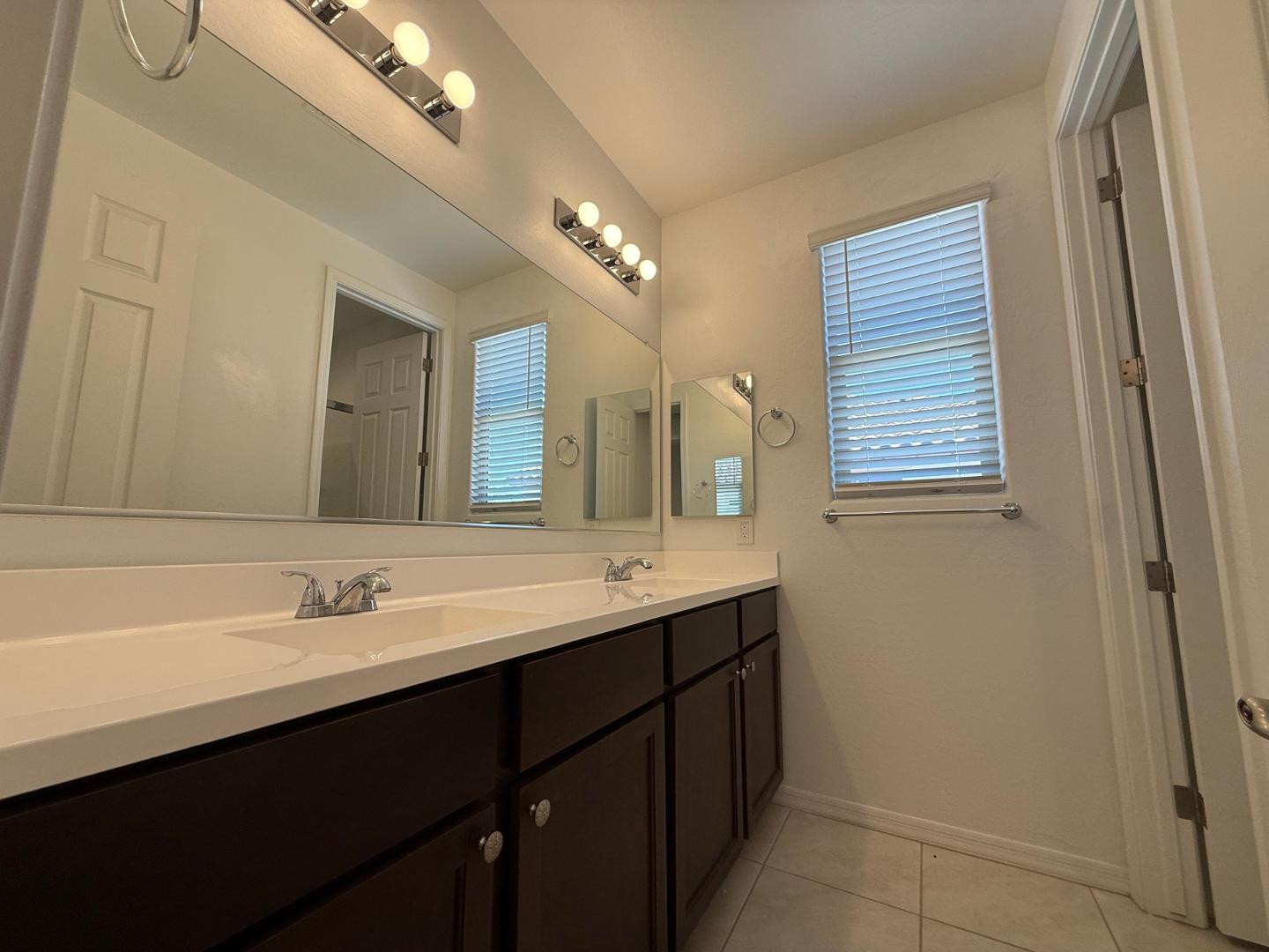 15744 West Jefferson Street Goodyear, AZ 85338 - Photo 6 of 26 a bathroom with a double vanity sink and a mirror