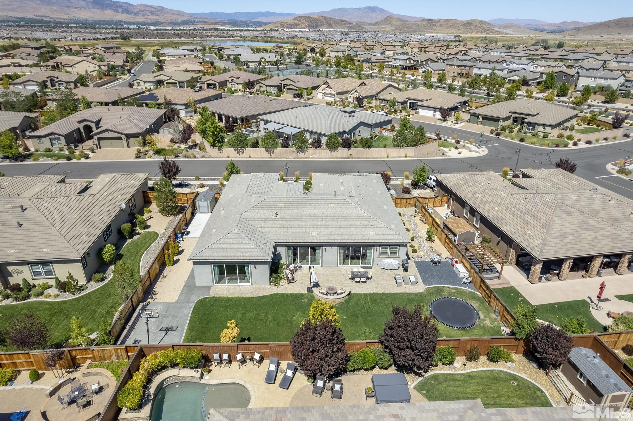 9820 Firefoot Lane Reno, NV 89521 - Photo 36 of 40 an aerial view of residential houses with outdoor space