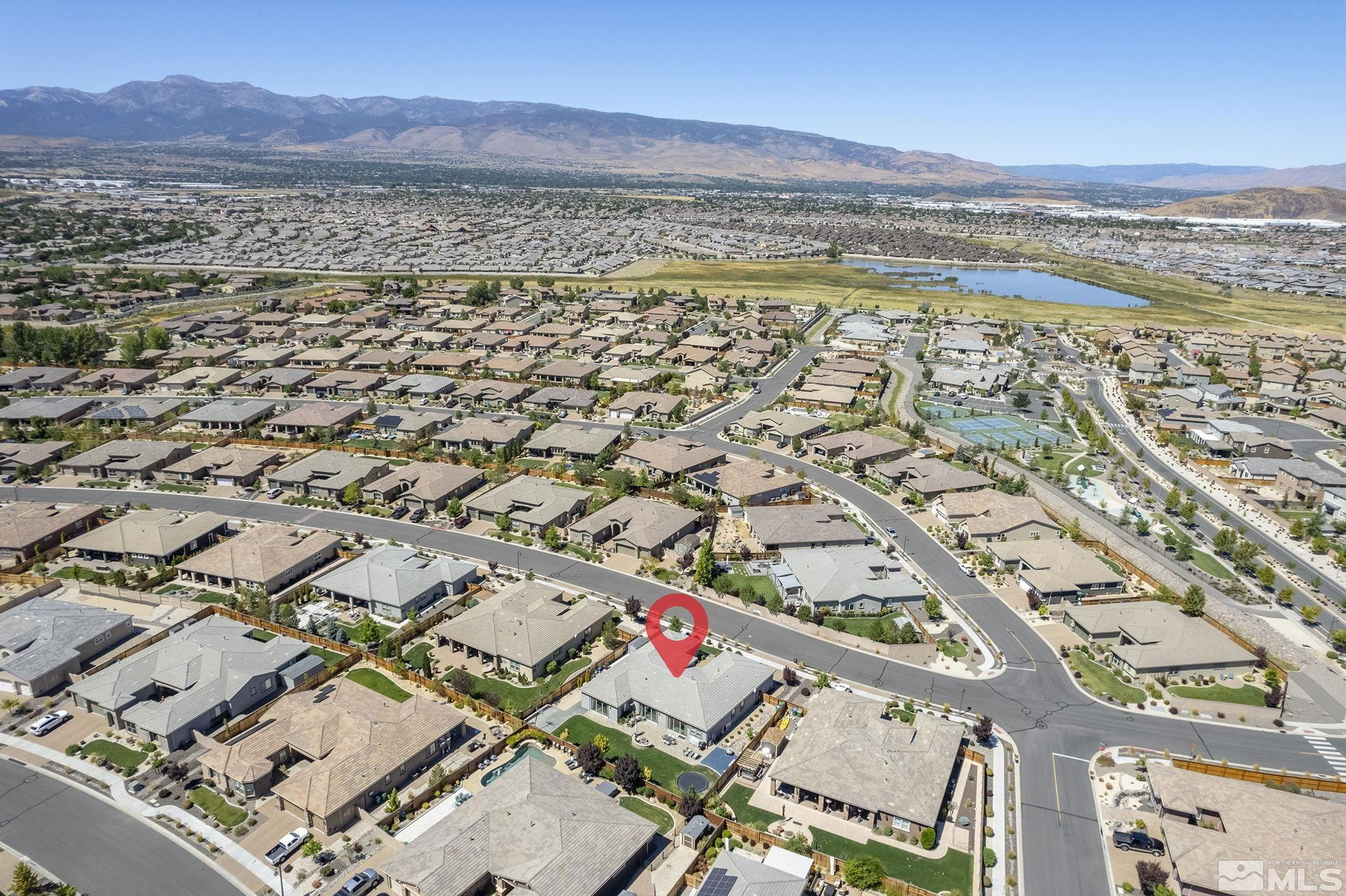9820 Firefoot Lane Reno, NV 89521 - Photo 39 of 40 an aerial view of residential houses with outdoor space