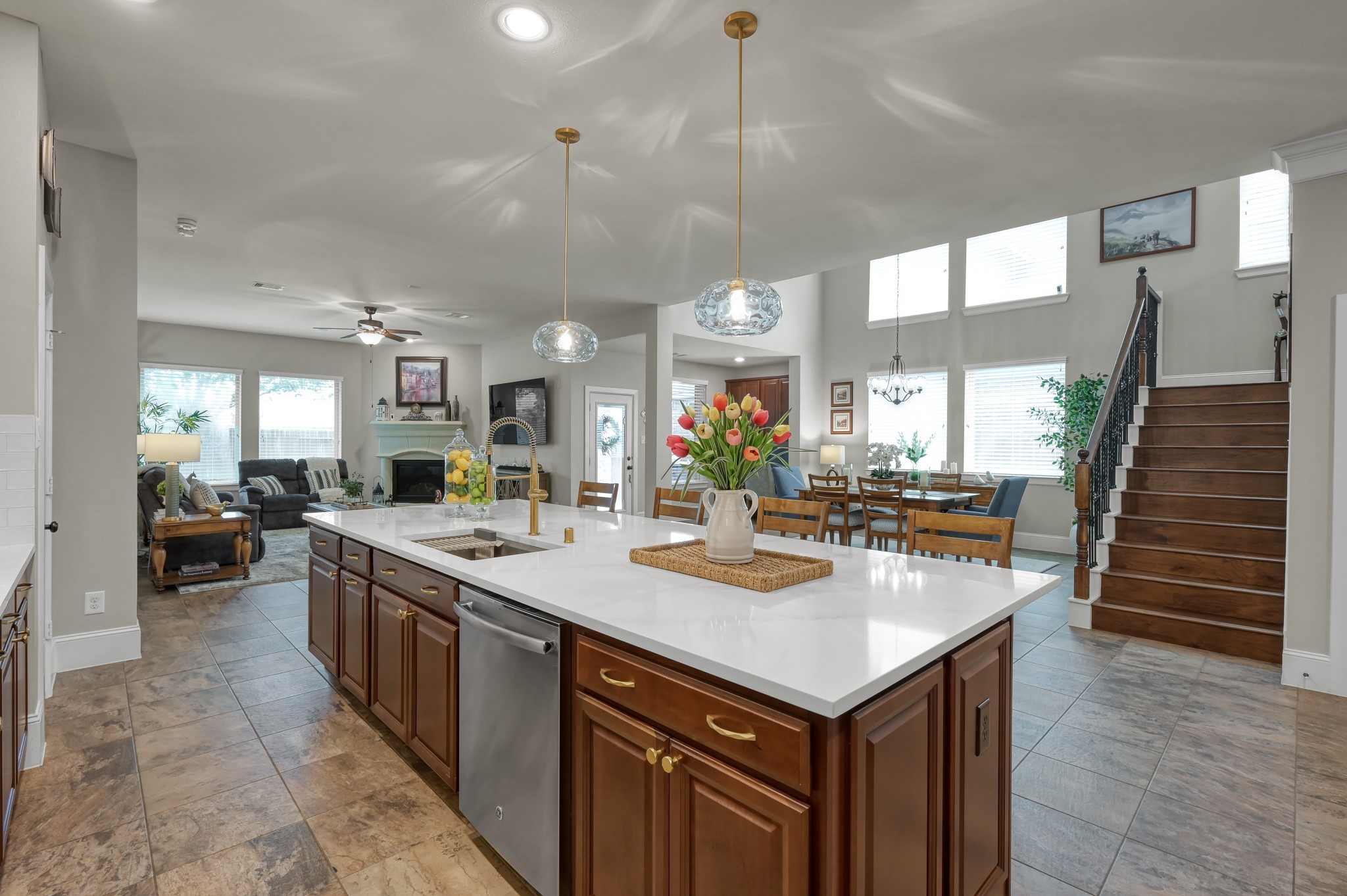 31742 Serrano Bluff Lane Spring, TX 77386 - Photo 6 of 40 Kitchen open to family room and formal dining. Perfect for entertaining.