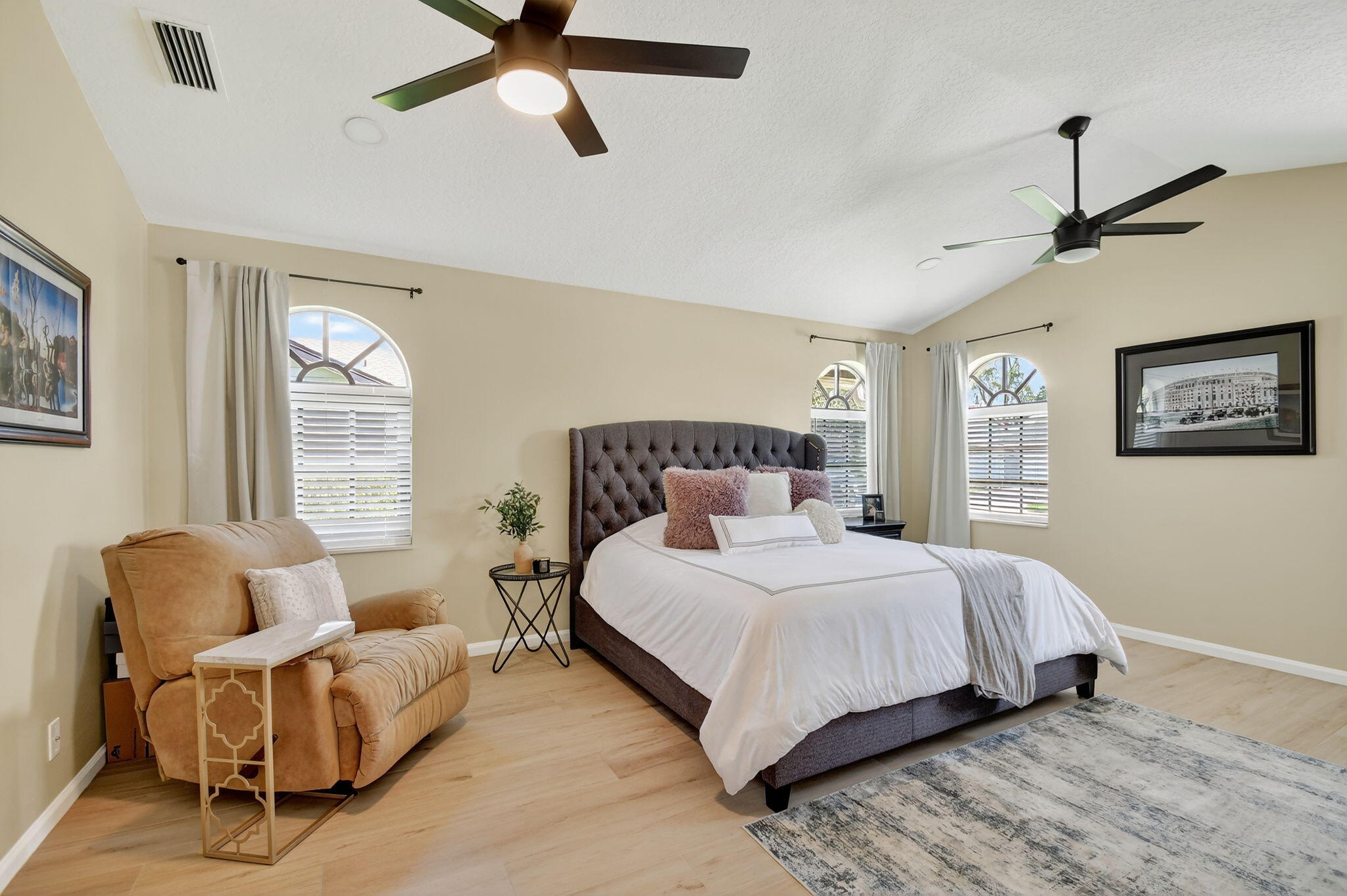 4270 Fox Trace Road Boynton Beach, FL 33436 - Photo 15 of 46 a bedroom with a bed couch and window