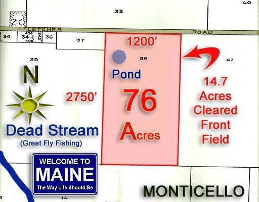 Lot 38 Fletcher Road Monticello, ME 04760 - Photo 1 of 13 Plat Map.