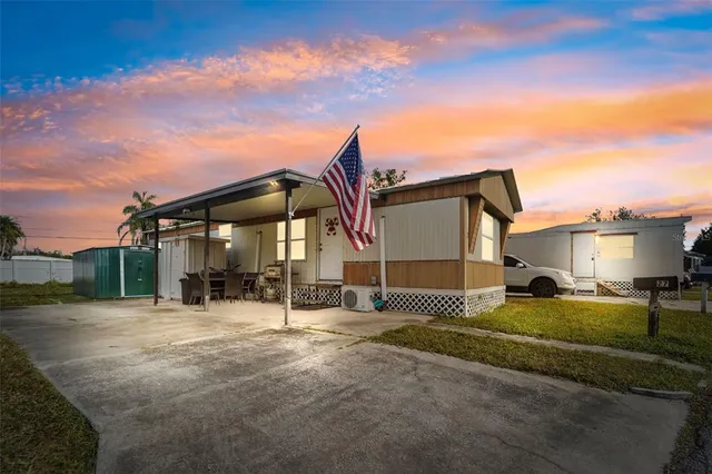 a view of a house with a patio