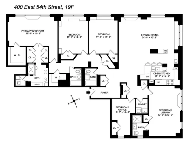 $2,750,000 | 400 East 54th Street, Unit 19F | Sutton Place