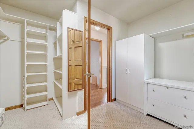 a view of closet area