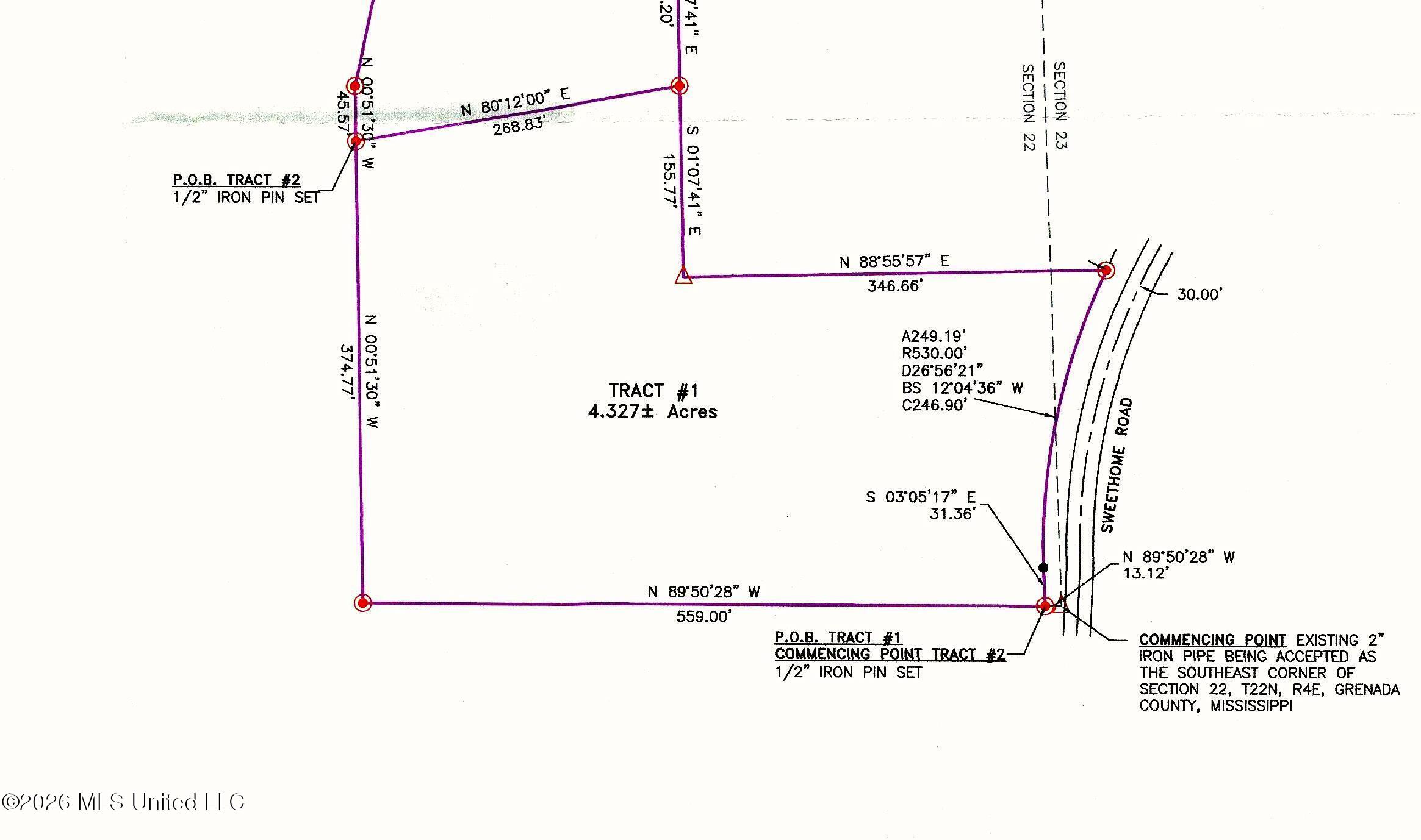 2743 Sweet Home Road Grenada, MS 38901 - Photo 9 of 9 Survey 1 & 2 Scan_20260331_112805 Divide