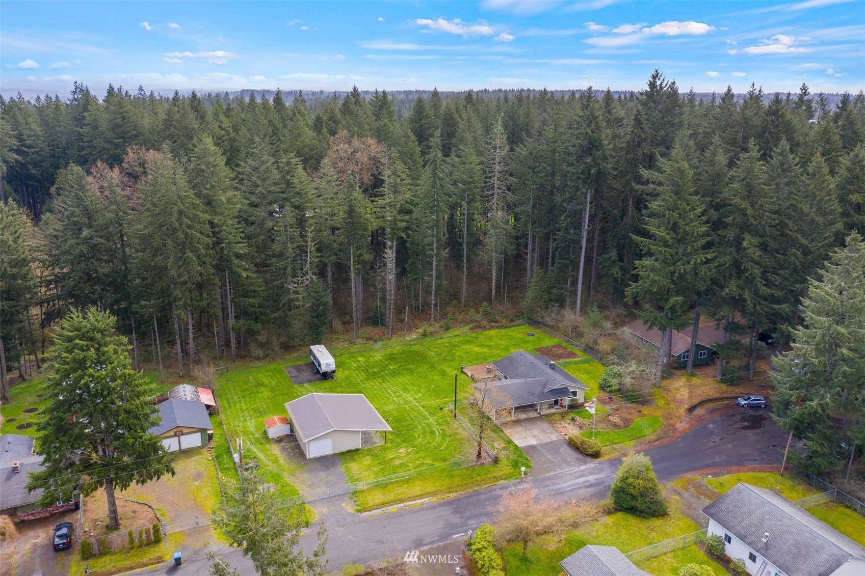 151 Fircrest Road Napavine, WA 98532 - Photo 26 of 28 view of lake from balcony with outdoor seating
